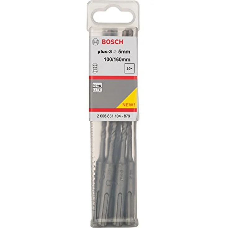 Bosch Professional Hammerbohrer SDS plus-3, für Beton, 5 x 100 x 160 mm, mit Bosch Carbide Technology – Bild 2
