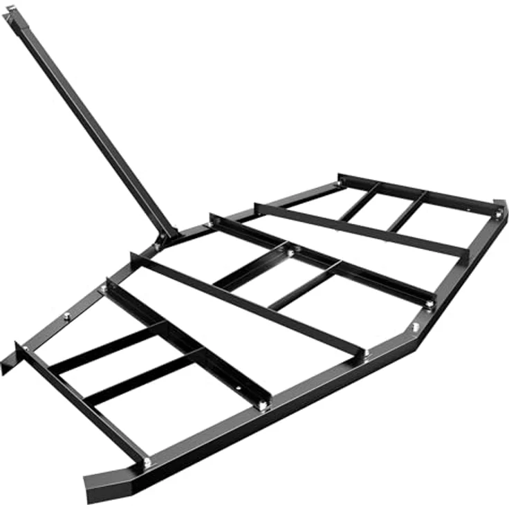 Wiltec Schleppegge 217 x 106 cm, Wiesenegge für Rasentraktor und ATV, robuste Konstruktion zur Bodenbearbeitung und Bodennivellierung – Bild 1