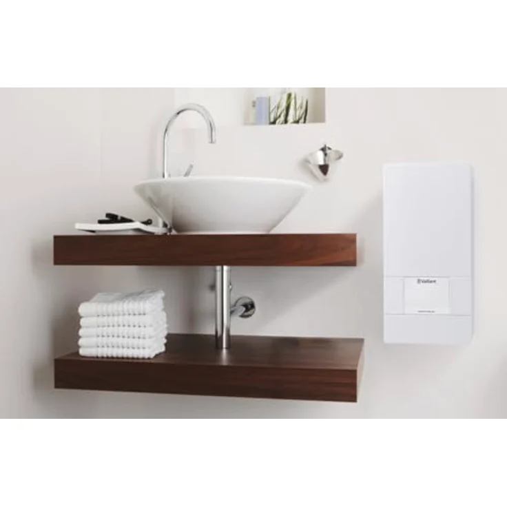 Vaillant VED pure VED E 24/8 BB, elektronischer Durchlauferhitzer, 24 kW, druckfest, konstante Warmwassertemperatur 55 °C, 400V, Maße 481x240x99 mm – Bild 4