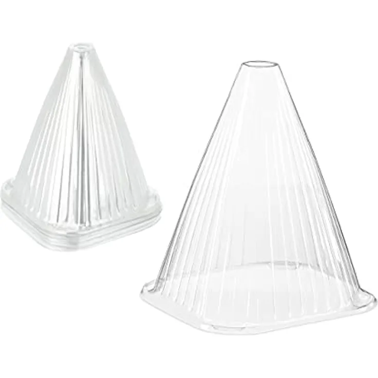 relaxdays Anzuchtdeckel 48x Pflanzenhut, transparentes PVC Set mit 48 Hauben für sicheren Pflanzenschutz und gesundes Mikroklima
