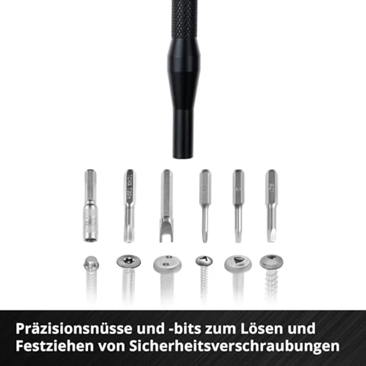Einhell Präzisionsbit-Set 114-teilig, inklusive 28-mm- und 25-mm-Bits, mit Aluminium-Bithaltern und Adapter, Magnetverschluss-Box – Bild 4