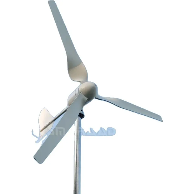 OEM Windturbinegenerator 3000W, MPPT-Regler, 24V, 3-blättrig, Aluminiumgehäuse, hohe Energieausbeute