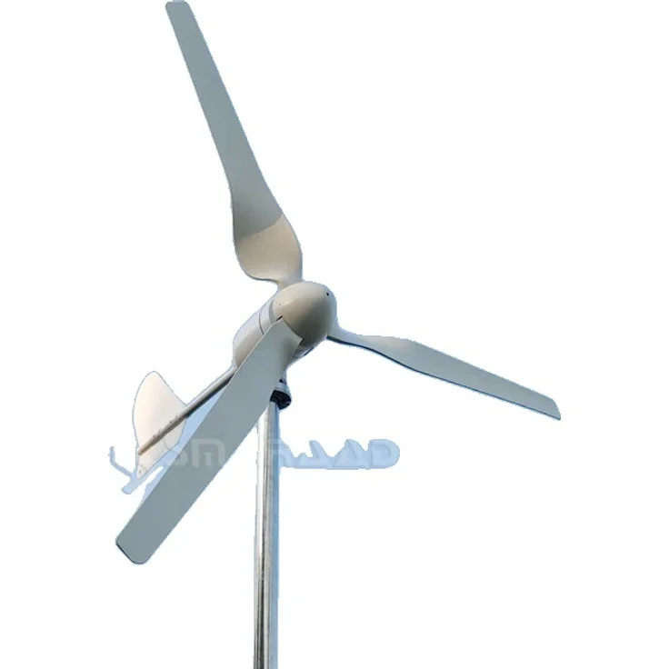 OEM Windturbinegenerator 3000W, MPPT-Regler, 24V, 3-blättrig, Aluminiumgehäuse, hohe Energieausbeute