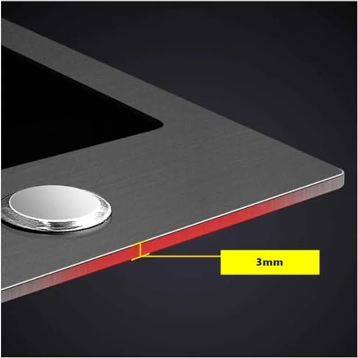 Faizee Möbel Edelstahlspüle Quantum 75x45cm mit Nanotechnologie, Silber - Preisvergleich – Bild 4