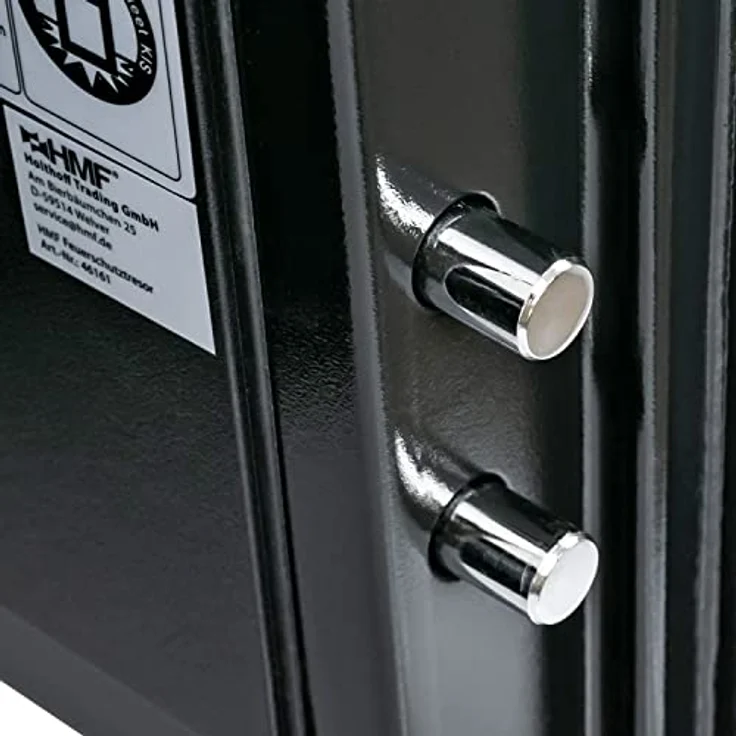 HMF 46161 Safe Tresor Feuerfest 60 Minuten mit Zahlenschloss | 41,2 x 35,5 x 36,3 cm – Bild 5