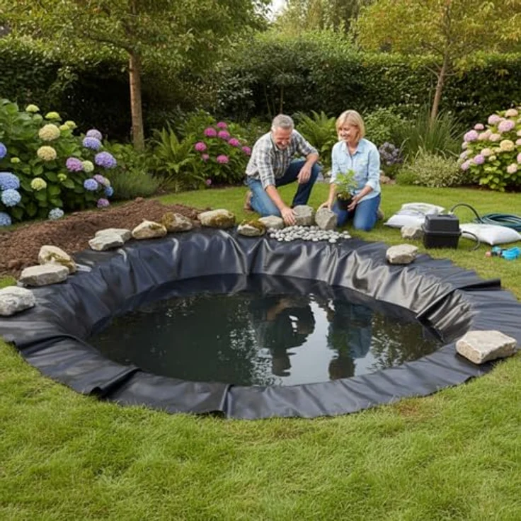 Heissner Teichfolien Zuschnitt PVC 0,5 mm 4 x 4 m = 16 qm – Bild 3