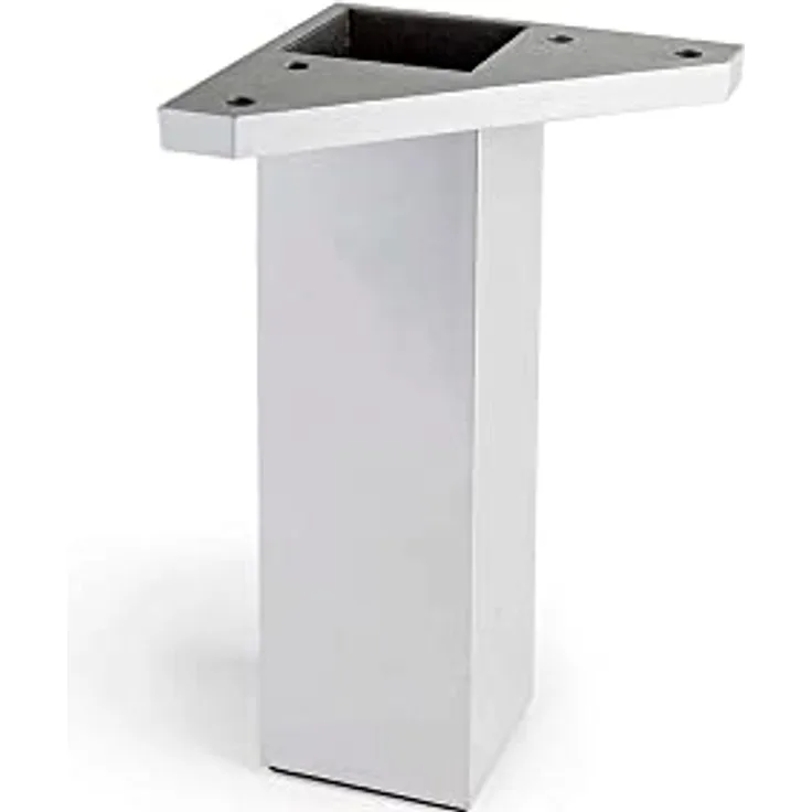 Amig REI Eckfuß quadratisch aus ABS, Metalloptik Aluminium, Höhe 150 mm, mehrfarbig mit Sternen und Streifen, max. 100 kg