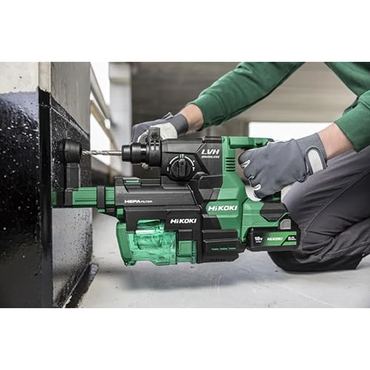 HIKOKI 18 Volt DH1826DA Akku Kombi Bohrhammer Meißelhammer W2Z SDS plus Basic, 50 Joule Schlagenergie, 3 Funktionen, inklusive Koffer – Bild 3