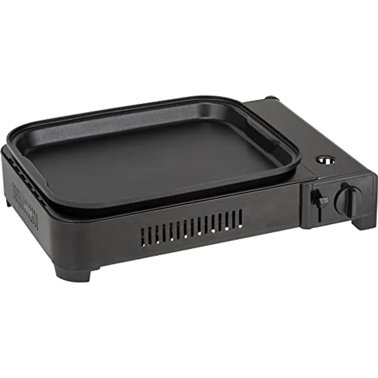 Brunner Devil Megagrill, Gaskocher mit 34,5 x 28,5 cm Grillfläche, Doppelrohrbrenner und Piezozündung, inkl. Bratpfanne und Transporttasche – Bild 2