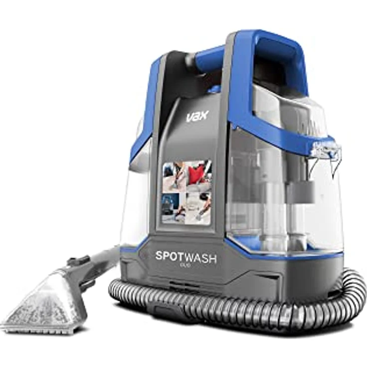 Vax SpotWash Duo Fleckenreiniger | entfernt verschüttete Flüssigkeiten und Flecken von Teppichen, Treppen und Polstern | Spezielles Messy Tool für Haustiere | 1 Liter, Grau/Blau, 440 W – Bild 1