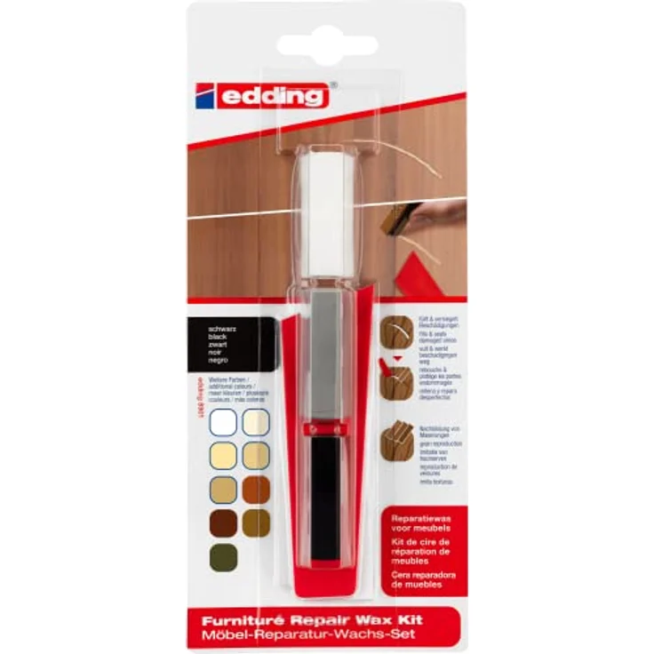 edding Möbel-Reparaturwachs-Set 8901 schwarz – Bild 2