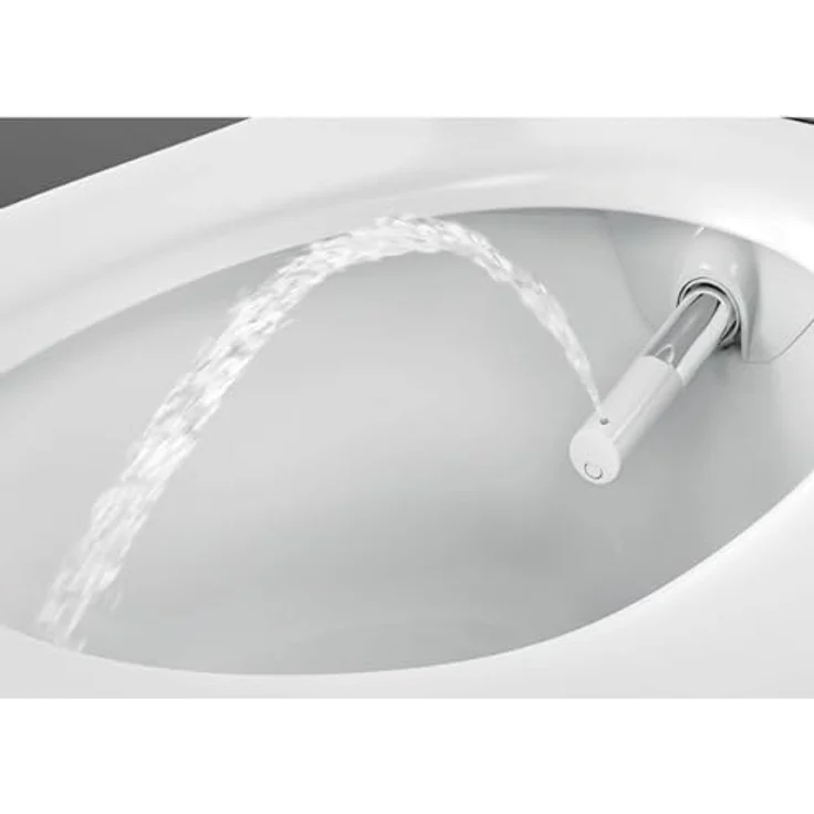 Geberit Toilette + Bidet Aquaclean Sela, Spülrandlose WC-Keramik, TurboFlush-Spültechnik, schmutzabweisende Oberfläche, schwarz – Bild 3