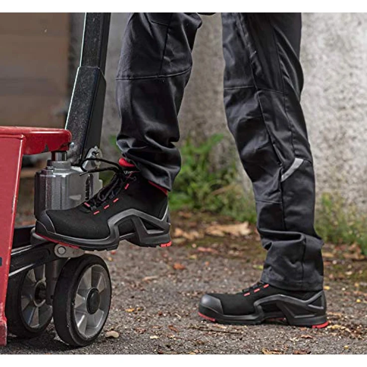 Uvex x-tended Sicherheits-Stiefel Gr. 42 W11 S3L ESD, metallfrei, schwarz/rot, atmungsaktiv, hohe Flexibilität, EN ISO 20345:2011 S1 SRC – Bild 6