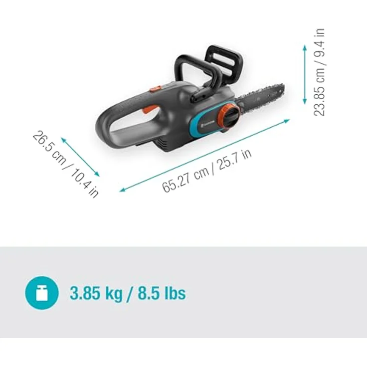 Gardena Akku-Kettensäge 'PowerSaw 250/18V', 25 cm Schwert, bürstenloser Motor, ohne Akku, POWER FOR ALL – Bild 5