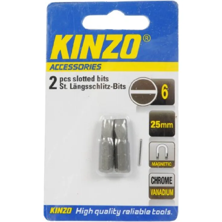 Kinzo Bit 6mm (2) 25mm magnet crv