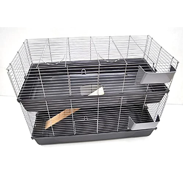 Ollesch Meerschweinchenkäfig Hasenkäfig Doppelkäfig Käfig 1,2 Meter – Bild 2