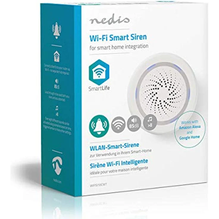 Nedis WIFISI10CWT Kabellose Smart Sirene | Alarm oder akustisches Warnsignal | 85 dB – Bild 9