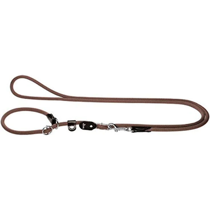 HUNTER Freestyle Retrieverleine, Tau, mit integrierter Halsung, robust, wetterfest, 1,0/260 cm, braun – Bild 3