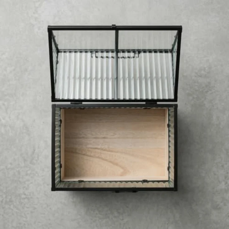 EDAXO Mini-Gewächshaus KALA, Metallrahmen mit Glas, 30 x 26 x 18 cm, ideal für Kräuter und Sukkulenten – Bild 4