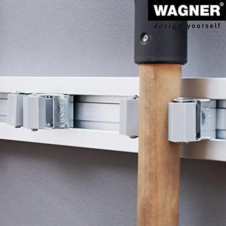 WAGNER - hooks4tools - Gerätehalter CLIP - 52 x 40 x 37 mm, Stahl verzinkt & Kunststoffklemme für Geräte Ø max. 3 cm, Tragkraft bis 2 kg - 15204501 – Bild 5