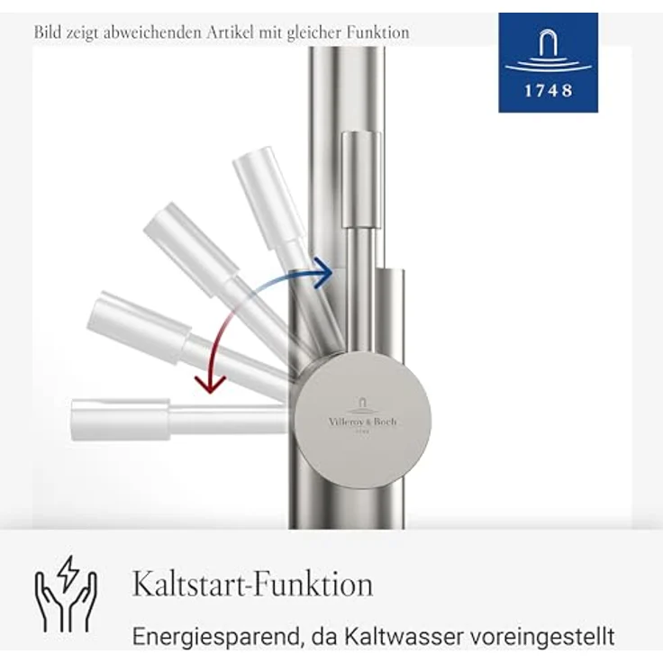 Villeroy & Boch Küchenarmatur Umbrella Flex, Einhebelmischer mit schwenkbarem Auslauf und Schlauchbrause, Bronze – Bild 5