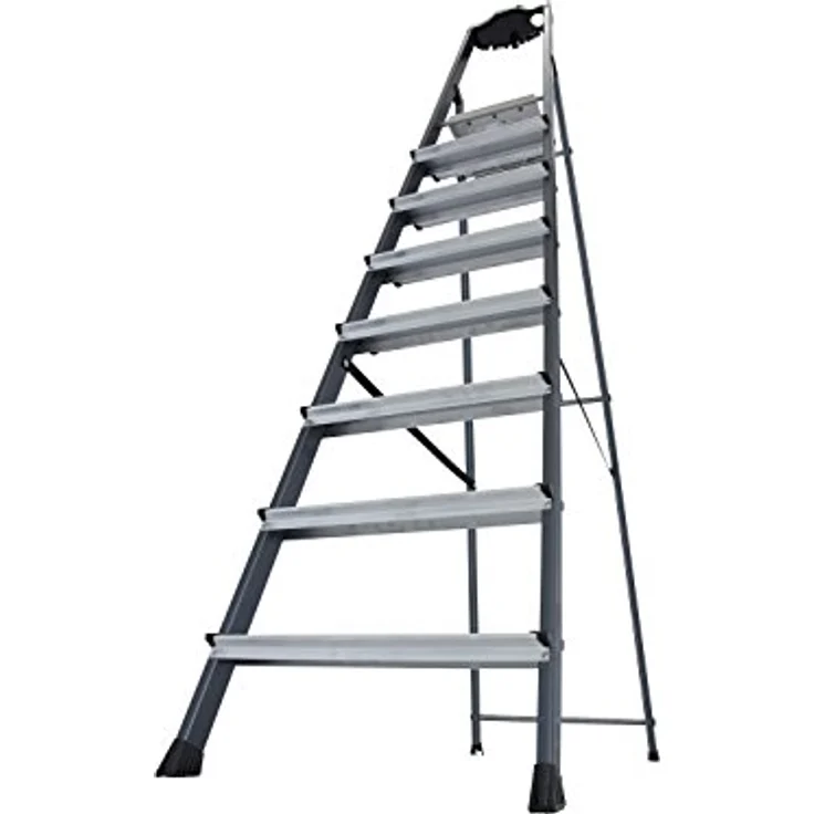 Leiter Krause Securo 126467, Aluminium, eloxiert,Haushaltsleiter mit 8 Stufen – Bild 4