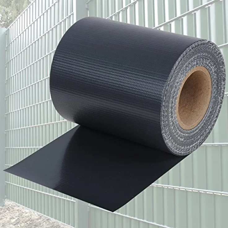 Sichtschutzstreifen 450g-m² PVC Doppelstabmattenzaun, Anthrazit – Bild 4