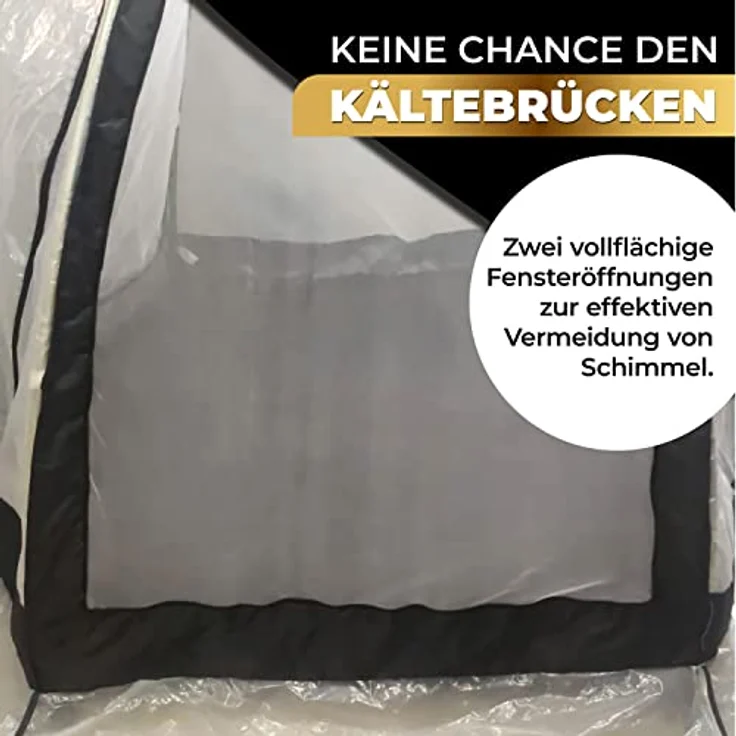 Bio Green Überwinterungszelt/Foliengewächshaus Tropical Island Breeze L | hochwertige RainExo-Folie | 2 große Belüftungsöffnungen | 200 x 240 cm, grün – Bild 5