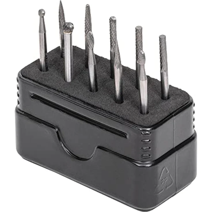 STIER HM Frässtifte-Set 10-tlg., 3 mm Schaft, robuster Frässtift für Holz, Stein und Metallbearbeitung – Bild 4