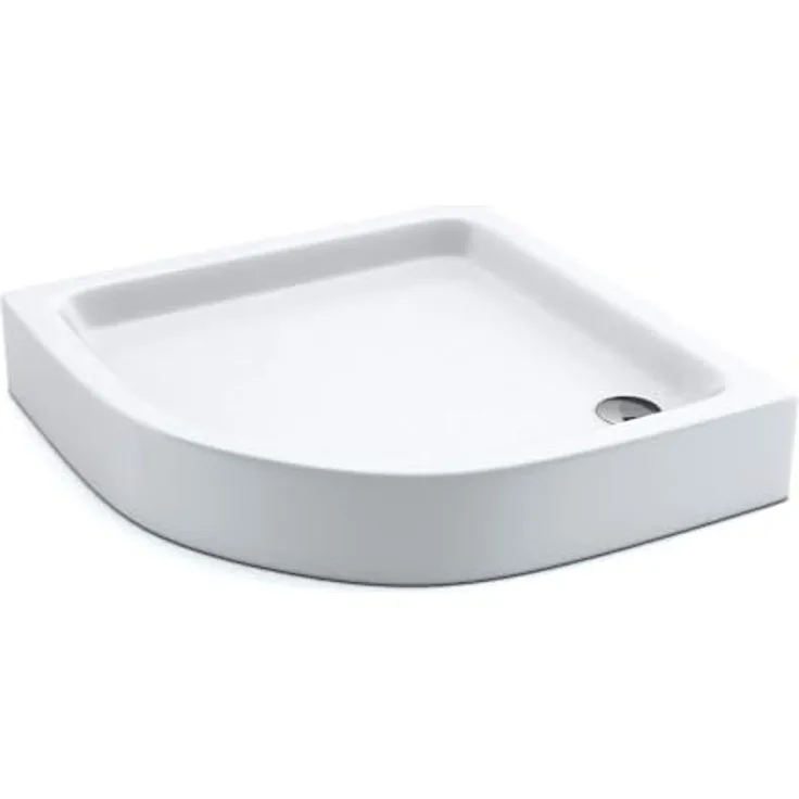 Aquabad® Duschwanne FORTA, Viertelkreis, Acryl, 1-St., 80x80 cm R55, Duschwanne in Weiß