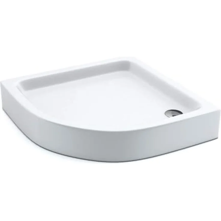Aquabad® Duschwanne FORTA, Viertelkreis, Acryl, 1-St., 80x80 cm R55, Duschwanne in Weiß – Bild 1