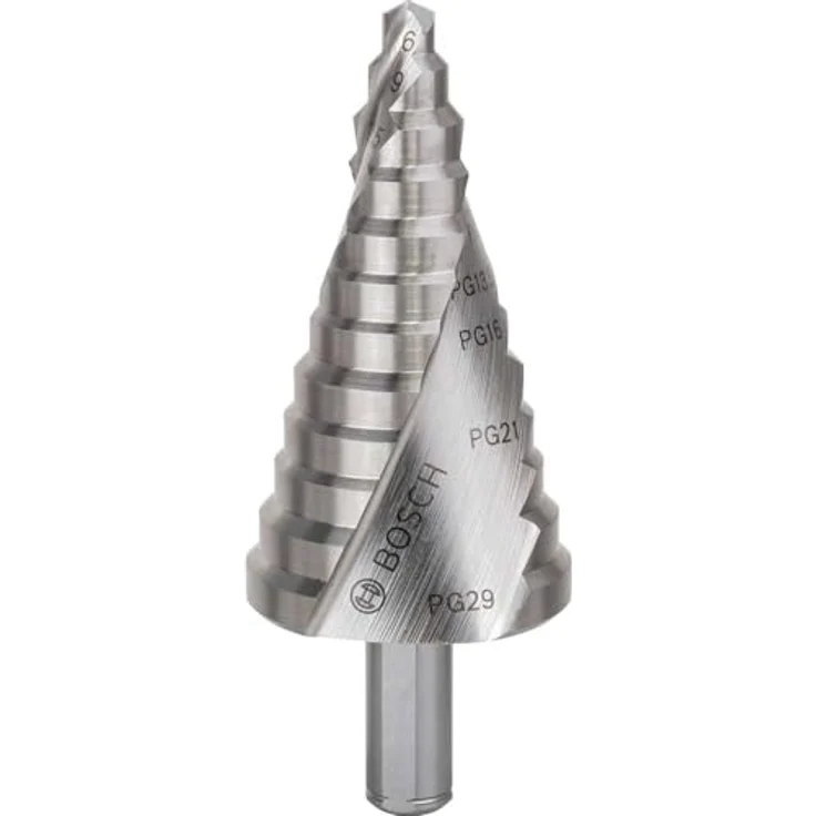 Bosch Accessories HSS Stufenbohrer 2608587428, Durchmesser 6-37 mm, 3-Flächenschaft, Gesamtlänge 93 mm, ideal für Nichteisenmetall und Kunststoff – Bild 1