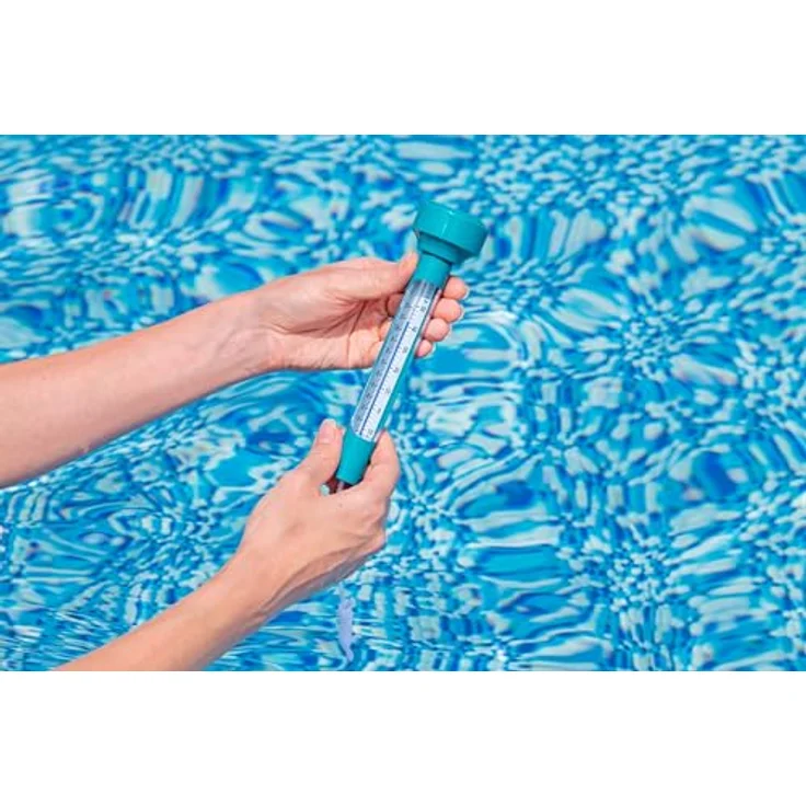 Bestway Flowclear Dosierschwimmer Thermo-Set, schwimmendes Poolthermometer mit 12,5 cm Ø zur Wassertemperaturüberwachung und optimalen Wasserpflege – Bild 6