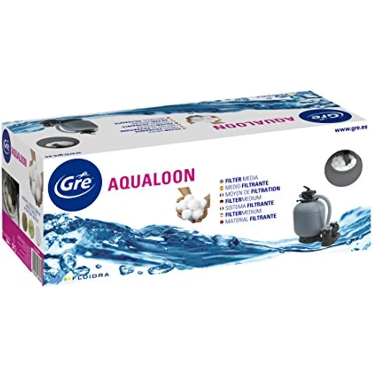Gre AQ700 - Aqualoon Filtermedium für Pools, 700 Gramm, Weiß