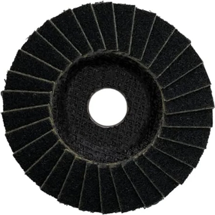 STIER Vlies Fächerschleifscheiben, 125 x 18 x 22,23 mm, grob, 5 Stk., kühler Schliff bei 12.200 RPM, für Edelstahl – Bild 4