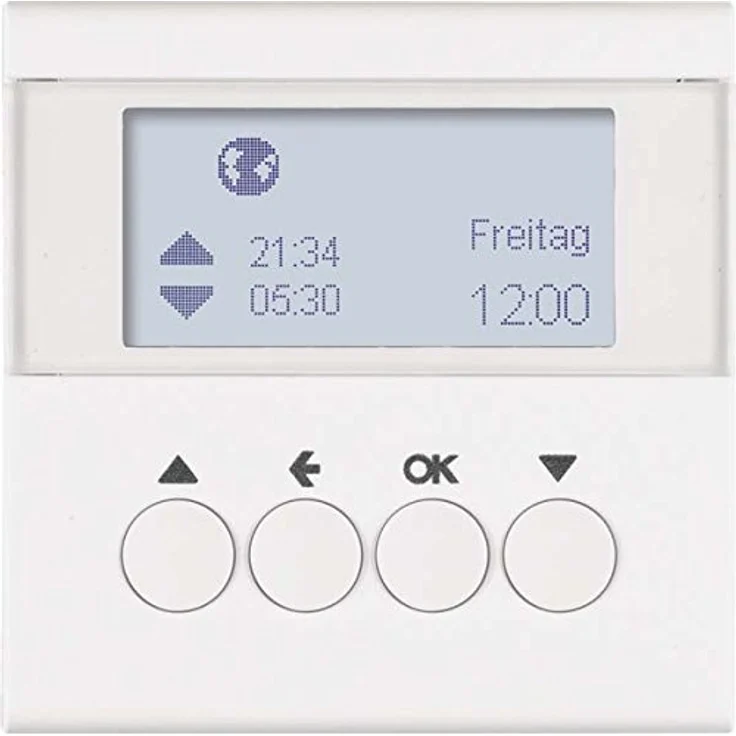 Berker Jalousie-Schaltuhr S.1/B 85741188, Zeitschaltuhr mit Astroprogramm und Ferienfunktion, polarweiss matt – Bild 2