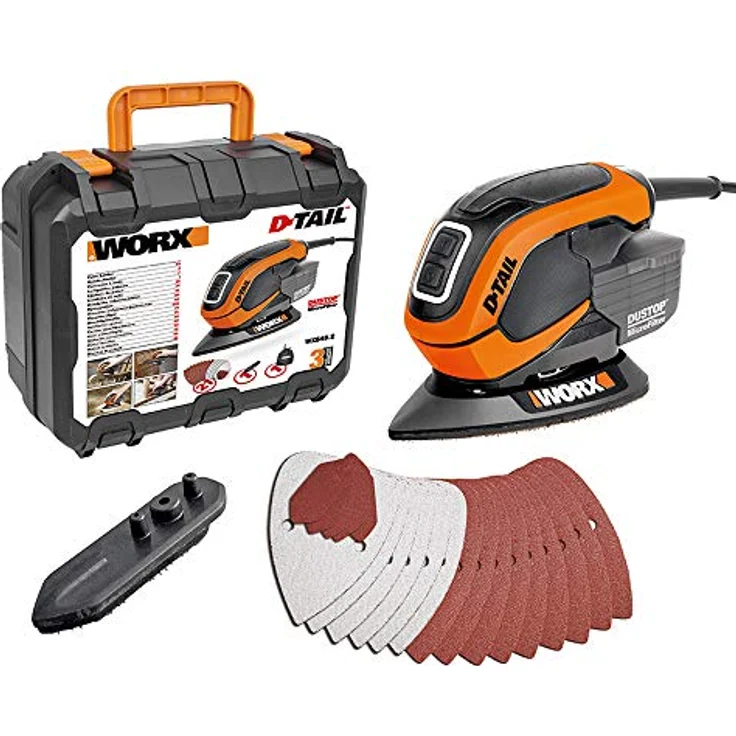 Worx WX648.2 Multischleifer 65 W, Schwarz – Bild 2