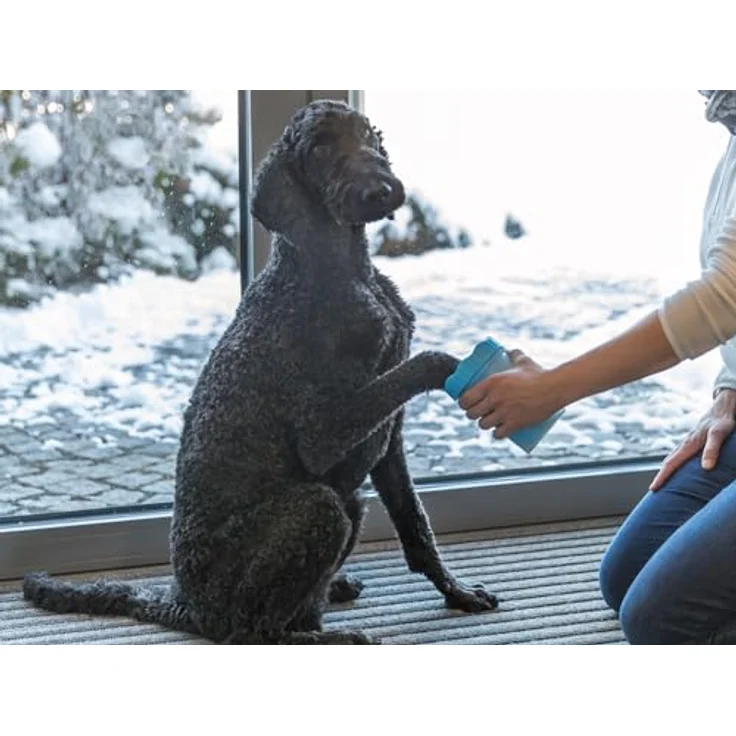Trixie Pfotenreiniger für Hunde Silikon / PP blau – Bild 5