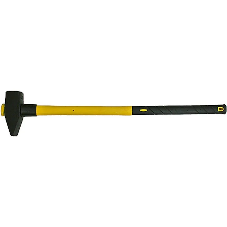 PROREGAL® Vorschlaghammer 3kg, Fiberglasstiel mit Gummigriff, geschmiedeter Stahlkopf, stoßdämpfend