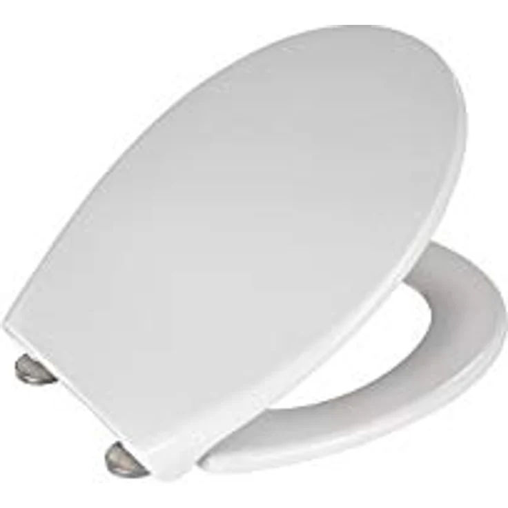 Wenko Premium WC-Sitz Samos, Ovaler Duroplast Toilettendeckel mit Absenkautomatik, Weiß – Bild 2