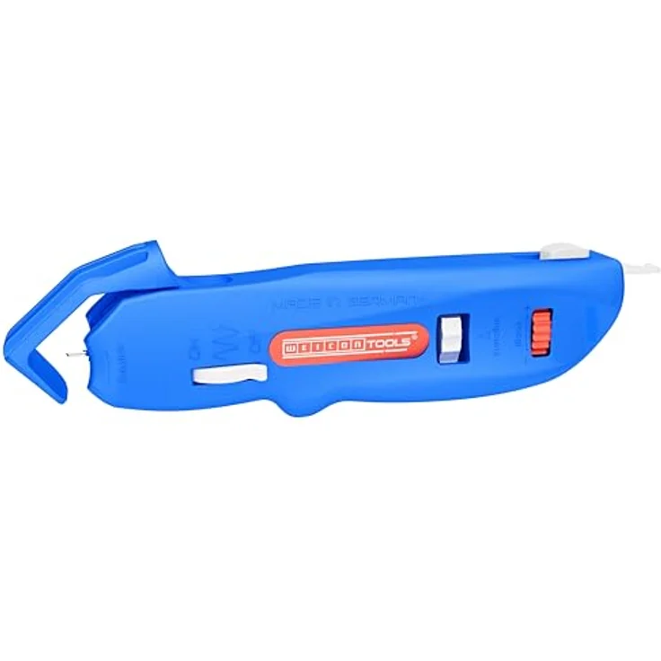 WEICON TOOLS Kabelmesser No. S 4-28, Abisoliergerät für Spiral-, Rund- und Längsschnitte von 4-28 mm Ø, integriertes Sicherheitsmesser, Made in Germany – Bild 1