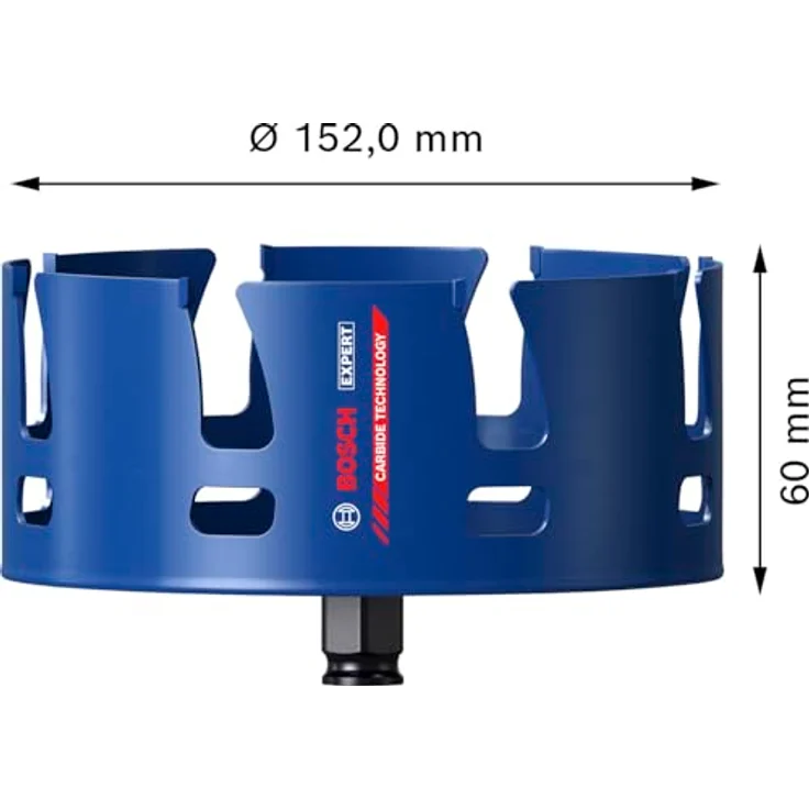 Bosch EXPERT Construction Material PC Plus Lochsäge, Ø 152 mm für Weichholz und Grobspanplatte, überragende Lebensdauer und präziser Schnitt – Bild 3