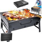 Martom GARTENGRILL, Holzkohlegrill TRAGBARER FALTBARER TOURISTENKOFFER AUS HOLZKOHLE, CAMPING, Edelstahl Koffer-Grill für Camping & Ausflüge, klein, tragbar CampingTG71421 - Preisvergleich