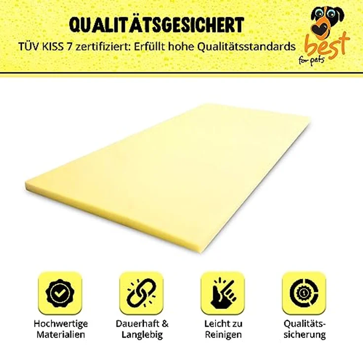 Best For Pets 4myBaby Orthopädisches Hundebett Hundekissen Viscomatte Ortho-Medic VISCO Kissen (S-35x45x4 cm) – Bild 2