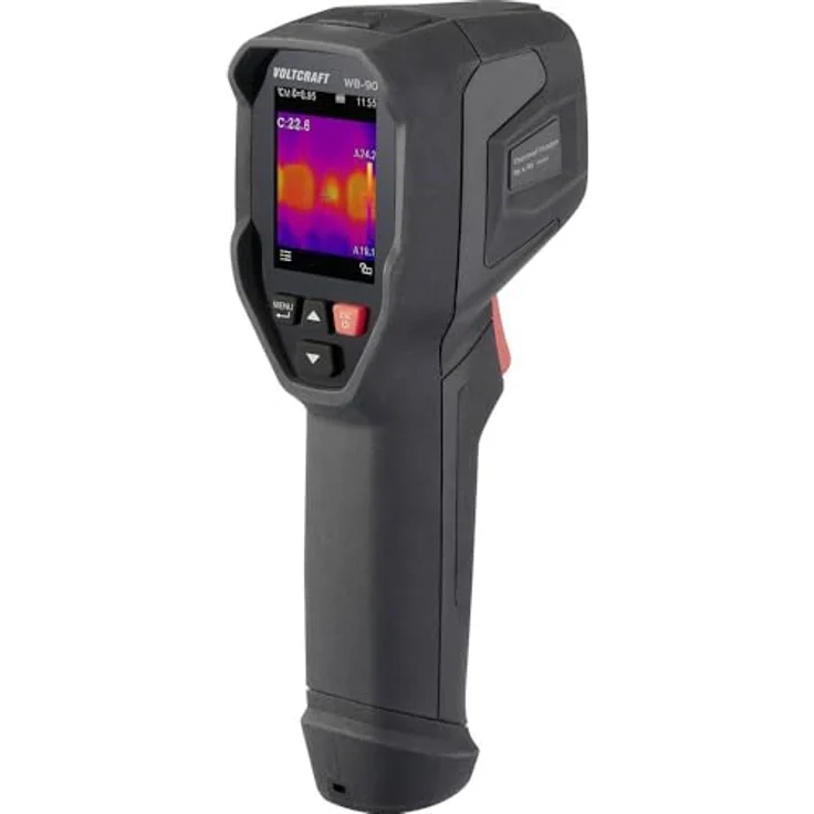 Voltcraft WB-90 Wärmebildkamera, Temperaturbereich -20 bis 550 °C, 96 x 96 Pixel, 25 Hz, USB-C, integrierter 3,5 GB Speicher, IP54 geschützt – Bild 1