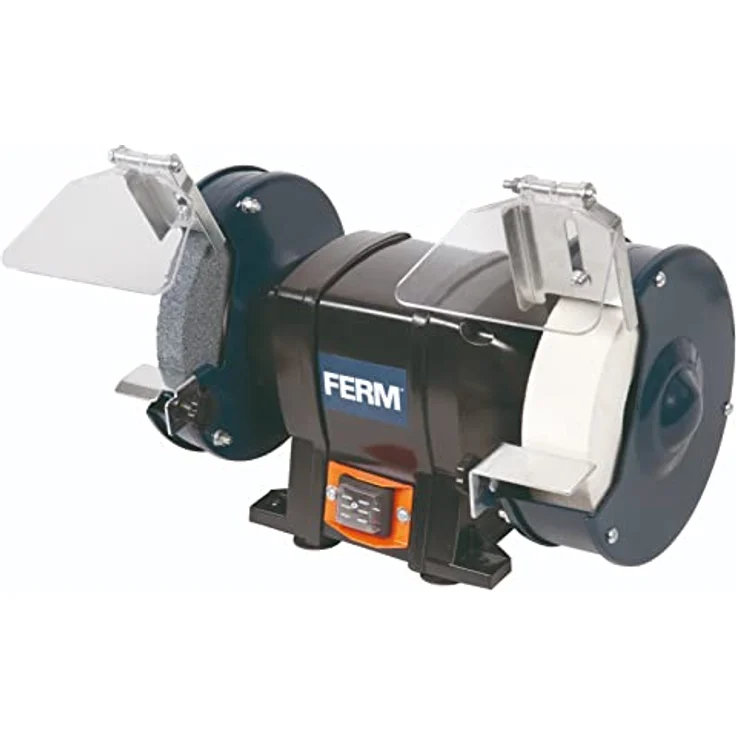 FERM Doppelschleifmaschine 250W - 150mm - Incl. P36 und P60 Schleifsteinen, Schutzbrille und Funkenfänger – Bild 2