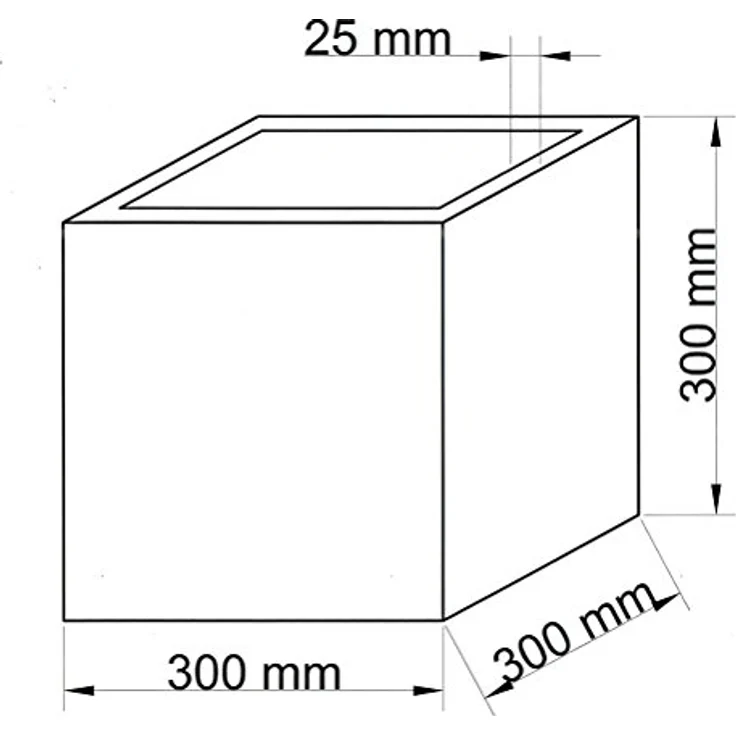 Elegant Einrichten Pflanzkübel Fiberglas anthrazit metallic, quadratisch 30x30x30 cm, UV-beständig und frostsicher – Bild 9