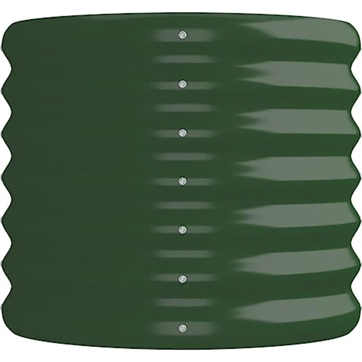 vidaXL Hochbeet, Wetterfestes Hochbeet für Garten Balkon Terrasse, Kräuterhochbeet zum Selber Bauen, Pflanzkasten aus Metall, Pulverbeschichteter Stahl Grün – Bild 4