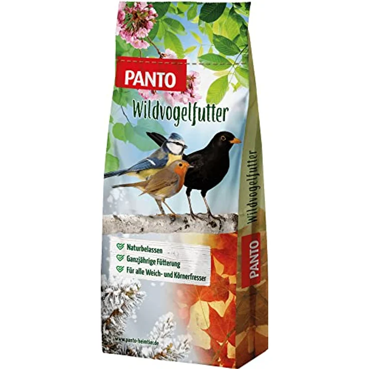 PANTO Wildvogelfutter Power Mix – 20 kg Vogelfutter für Futterhäuschen, Streufutter für Vögel mit Sonnenblumenkernen, Erdnüssen, Rosinen, Getreideflocken – Bild 1