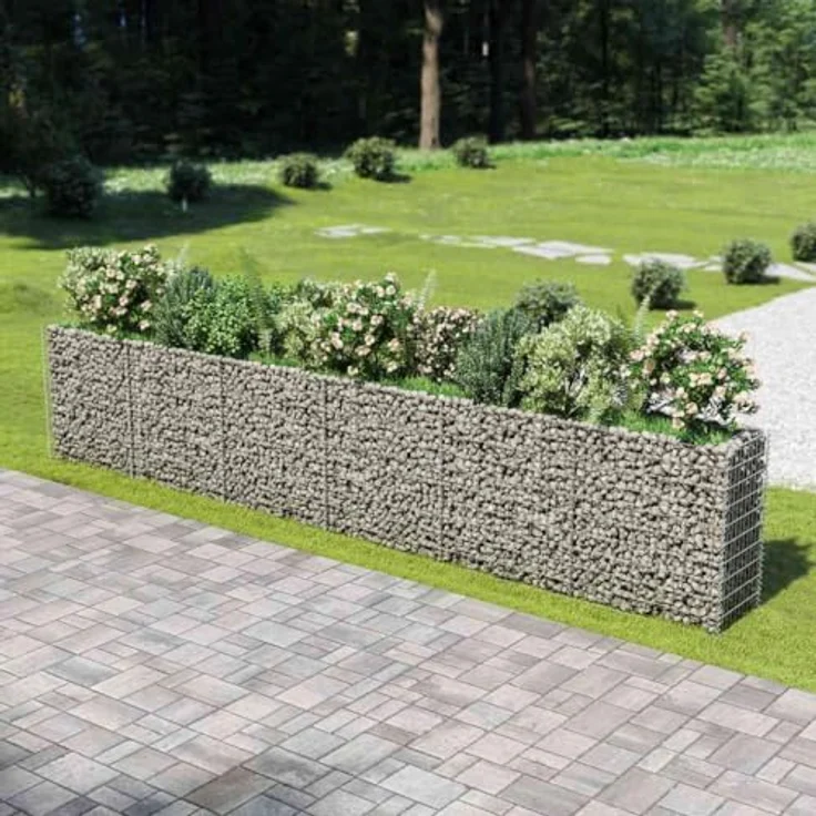 vidaXL Gabionen-Hochbeet Verzinkter Stahl 540×50×100 cm – Bild 3